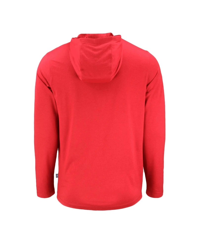 Cutter Buck Men's Red New York Yankees Coastline Epic Comfort Hoodie Long Sleeve T-Shirt