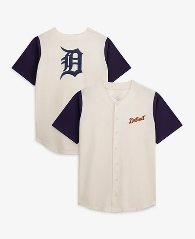 Fanatics Men's Cream Detroit Tigers Big Tall Full-Button Jersey
