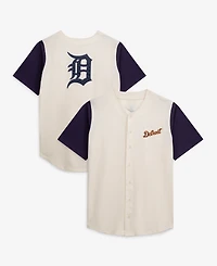 Fanatics Men's Cream Detroit Tigers Big Tall Full-Button Jersey