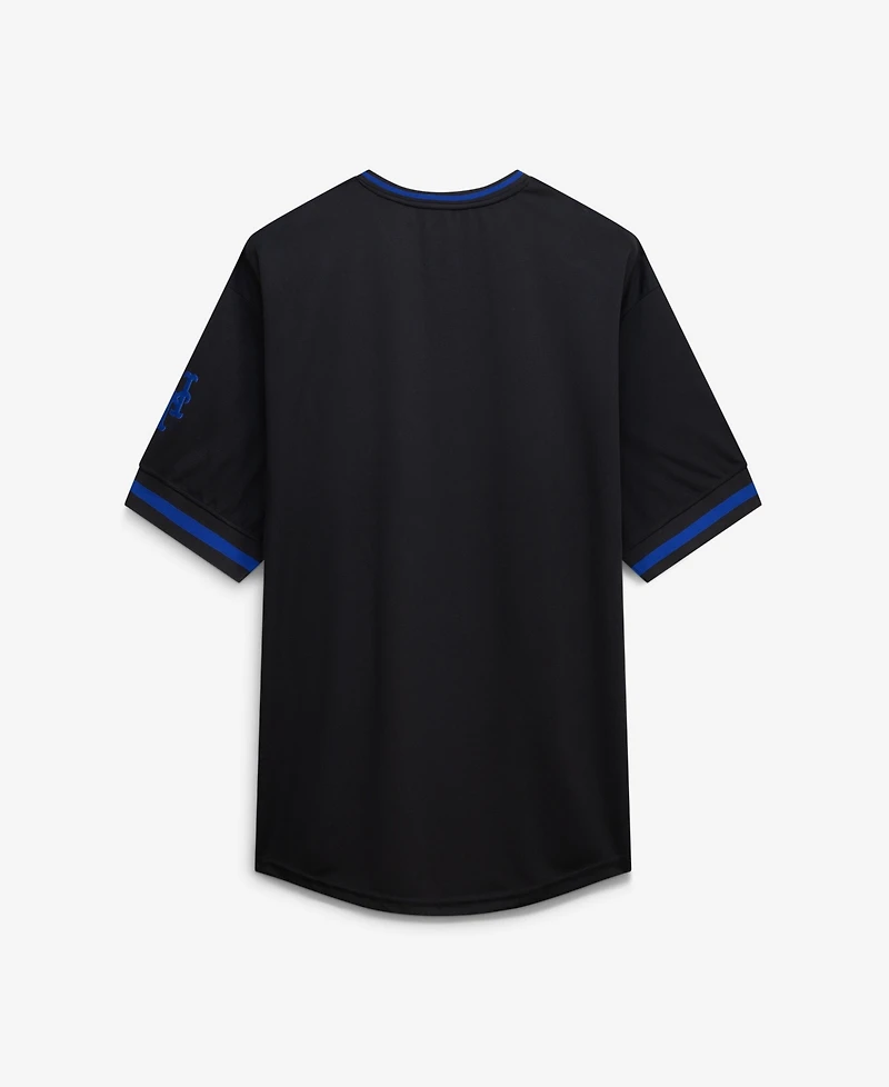 Fanatics Men's Black New York Mets Big Tall Pop Texture V-Neck T-Shirt