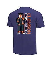 Image One Men's Purple Clemson Tigers Mascot Grad Achievement Unlocked T-Shirt