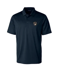 Cutter Buck Men's Navy Milwaukee Brewers Prospect Textured Stretch Big Tall Polo Shirt