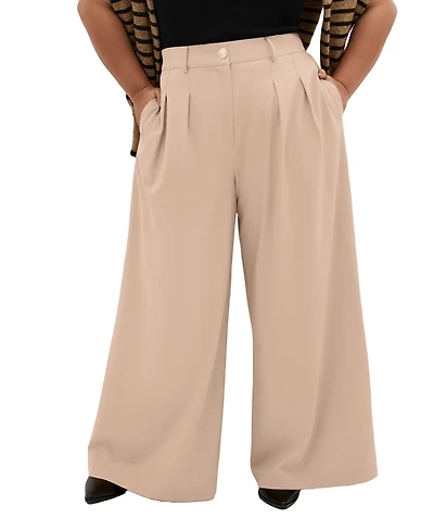 City Chic Women's Plus Abbigail Wide Leg Pant