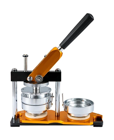 Sevorley Button Maker Machine, 75 mm Badge Press Kit with 100 Button Parts, Circle Cutter, and Magic Book