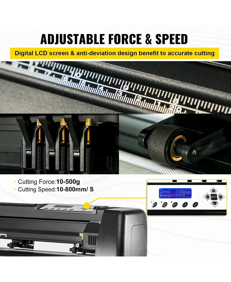 Sevorley Vinyl Cutter Plotter Machine with Floor Stand and Signmaster Software