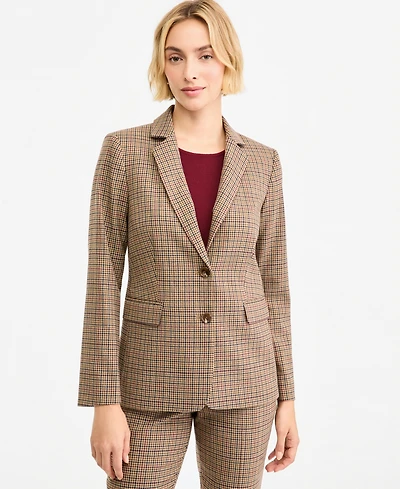 Tahari Asl Women's Glenn Plaid 2-Button Blazer