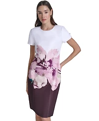 Calvin Klein Women's Crew Neck Midi Dress