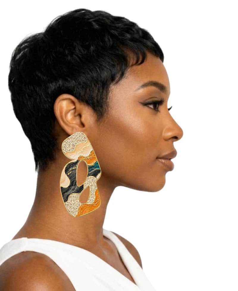 Swanky Designs Muse Stud Artistic Statement Earrings