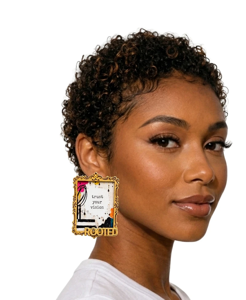 Swanky Designs The Art Stud Statement Earrings
