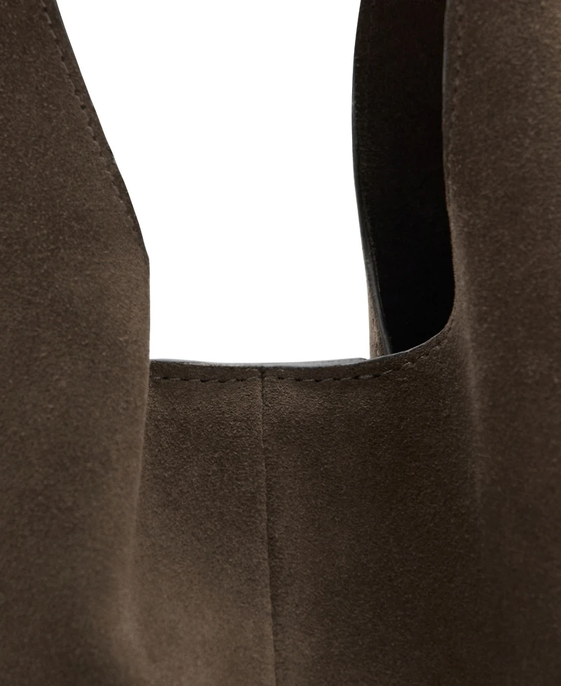 Mango Women's Split-Leather Sack Bag