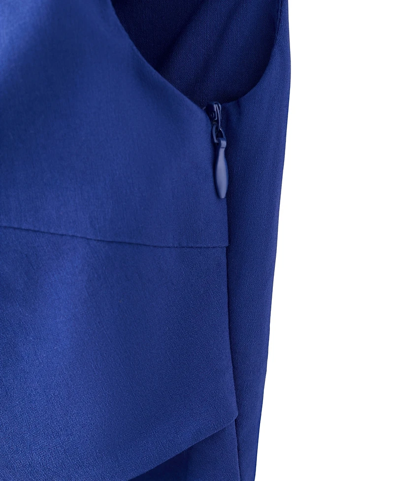 Mango Women's Mini Asymmetrical-Neckline Knot-Detail Dress