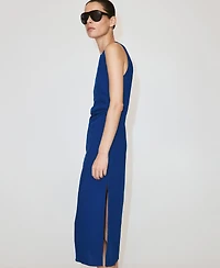 Mango Women's Side-Ruched Midi Dress