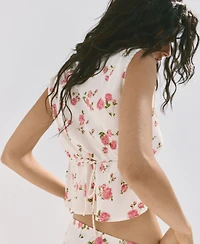 Mango Women's Floral Lace Blouse