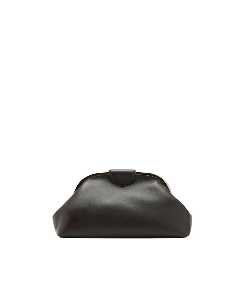 Mango Women's Metallic Details Large Clutch