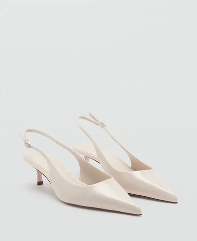 Mango Women's Kitten-Heel Patent Leather Shoes