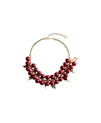 Mango Women's Beaded Chain Necklace