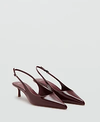 Mango Women's Kitten-Heel Patent Leather Shoes