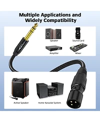Lofree Xlr to 1/4" Trs Braided-Shielded Audio Cable