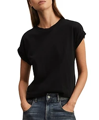 Reiss Women's Cotton-Jersey Crew Neck T-Shirt