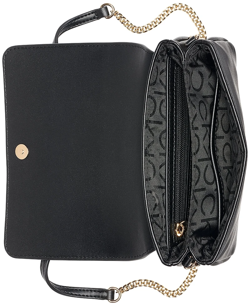 Calvin Klein Magnetic Snap Emma Mini Crossbody Satchel Handbag