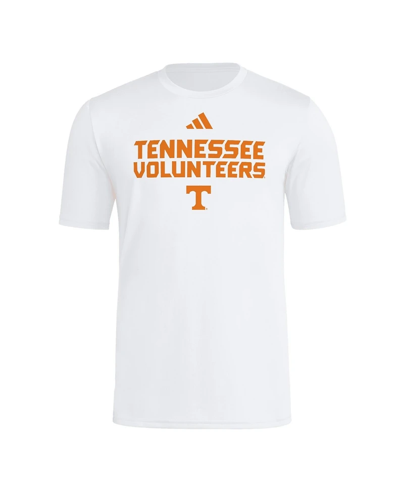 Adidas Men's White Tennessee Volunteers Wordmark Poly T-Shirt