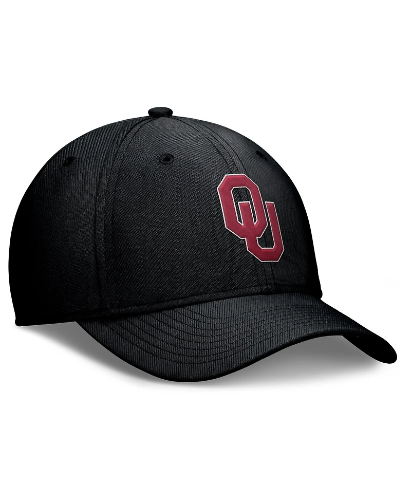 Jordan Men's Black Oklahoma Sooners Rise Swoosh Dri-fit Flex Hat