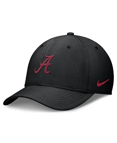 Nike Men's Black Alabama Crimson Tide Rise Swoosh Dri-fit Flex Hat