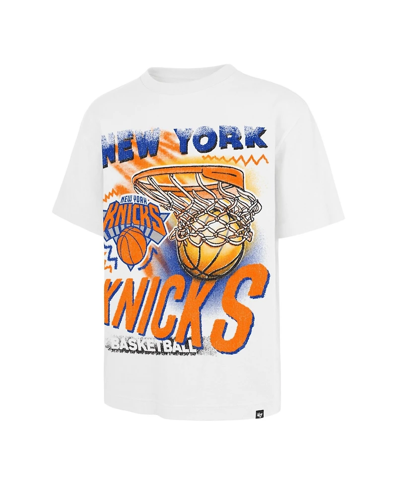 '47 Brand Men's White New York Knicks Jimbo Foundation T-Shirt