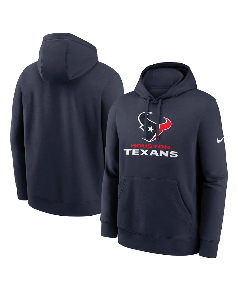 Nike Men's Navy Houston Texans Best Season Rewind Club Pullover Hoodie