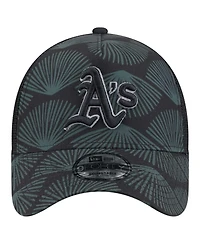 New Era Men's Black Athletics 9FORTY A-Frame Trucker Adjustable Hat