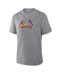 Fanatics Men's Heather Gray St. Louis Cardinals Play Tribute Tri-Blend T-Shirt
