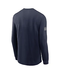 Nike Men's Navy Dallas Cowboys Sideline Bold Arch Star Dri-fit Long Sleeve T-Shirt