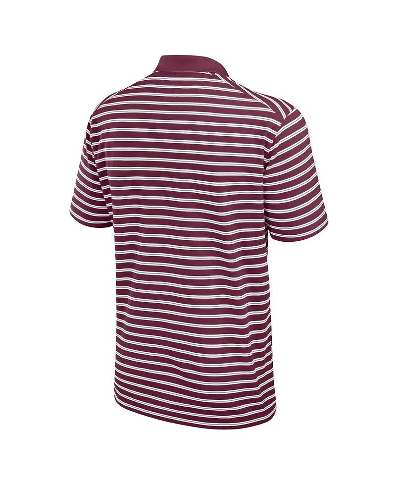 Nike Men's Maroon Philadelphia Phillies Cooperstown Collection Dri-fit Victory Striped Polo Shirt