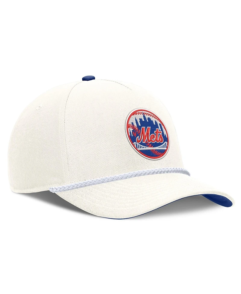 Nike Men's Cream New York Mets Cooperstown Rise Adjustable Hat