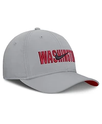 Nike Men's Gray Washington Nationals Primetime Rise Dri-fit Flex Hat