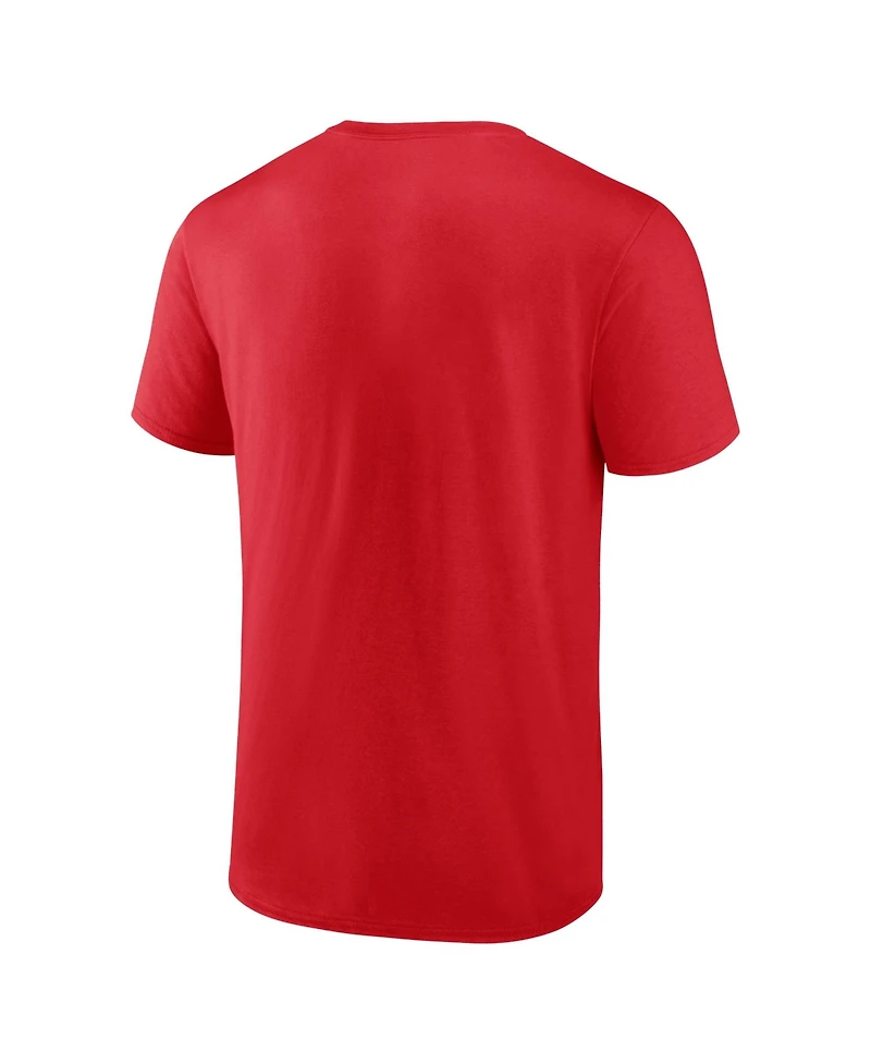 Logo Athletic Men's Red Chicago Bulls Wordmark T-Shirt