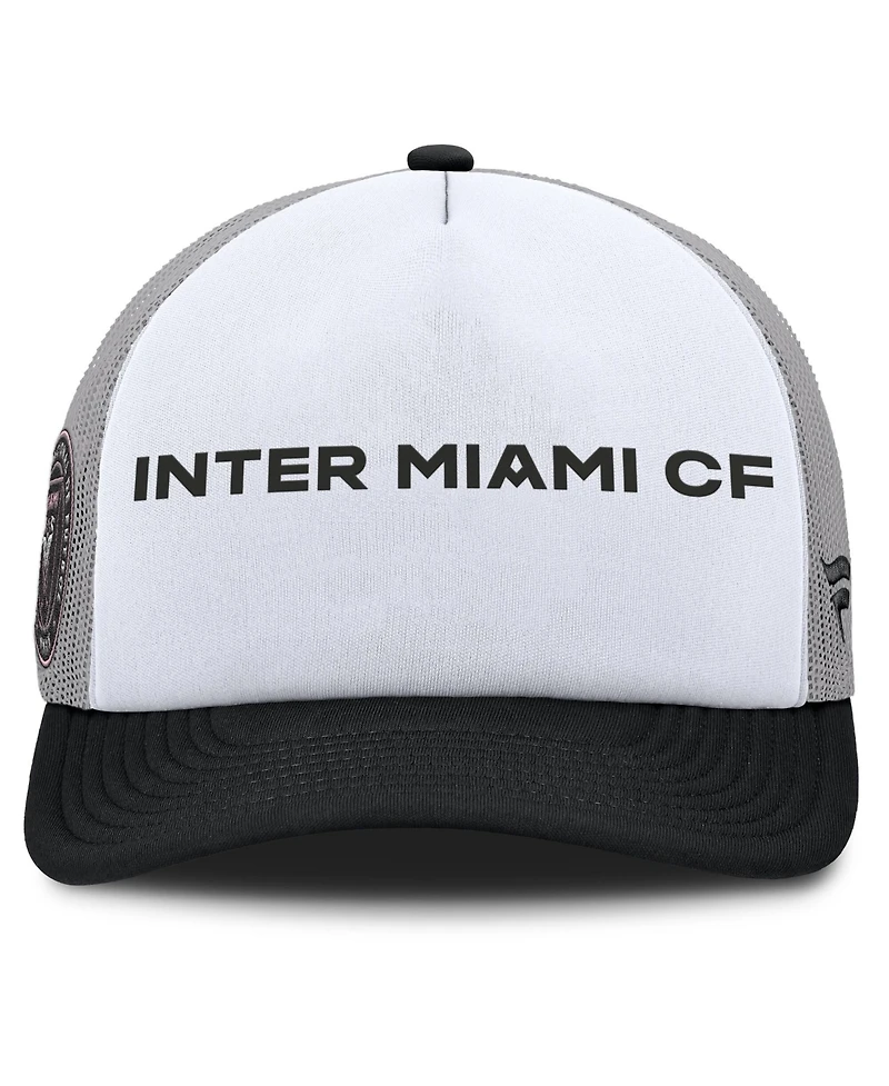 Fanatics Men's White Inter Miami Cf On Deck A-Frame Trucker Adjustable Hat