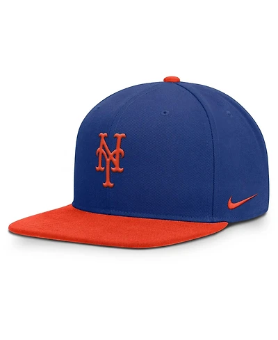 Nike Men's Royal/Orange New York Mets Primetime Pro Dri-fit Snapback Hat