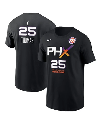 Nike Men's Alyssa Thomas Black Phoenix Mercury Name & Number Rebel Edition T-Shirt