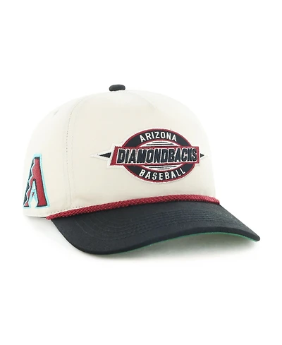 '47 Brand Men's Natural/Black Arizona Diamondbacks Frame Out Hitch Adjustable Hat