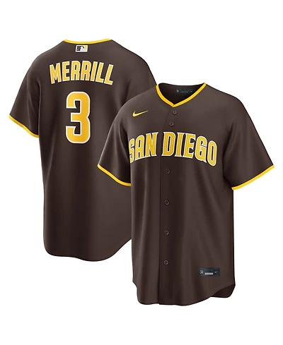 Nike Men's Jackson Merrill Brown San Diego Padres Road Replica Jersey