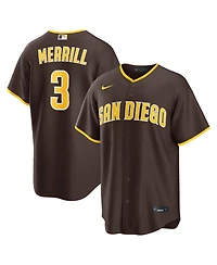 Nike Men's Jackson Merrill Brown San Diego Padres Road Replica Jersey
