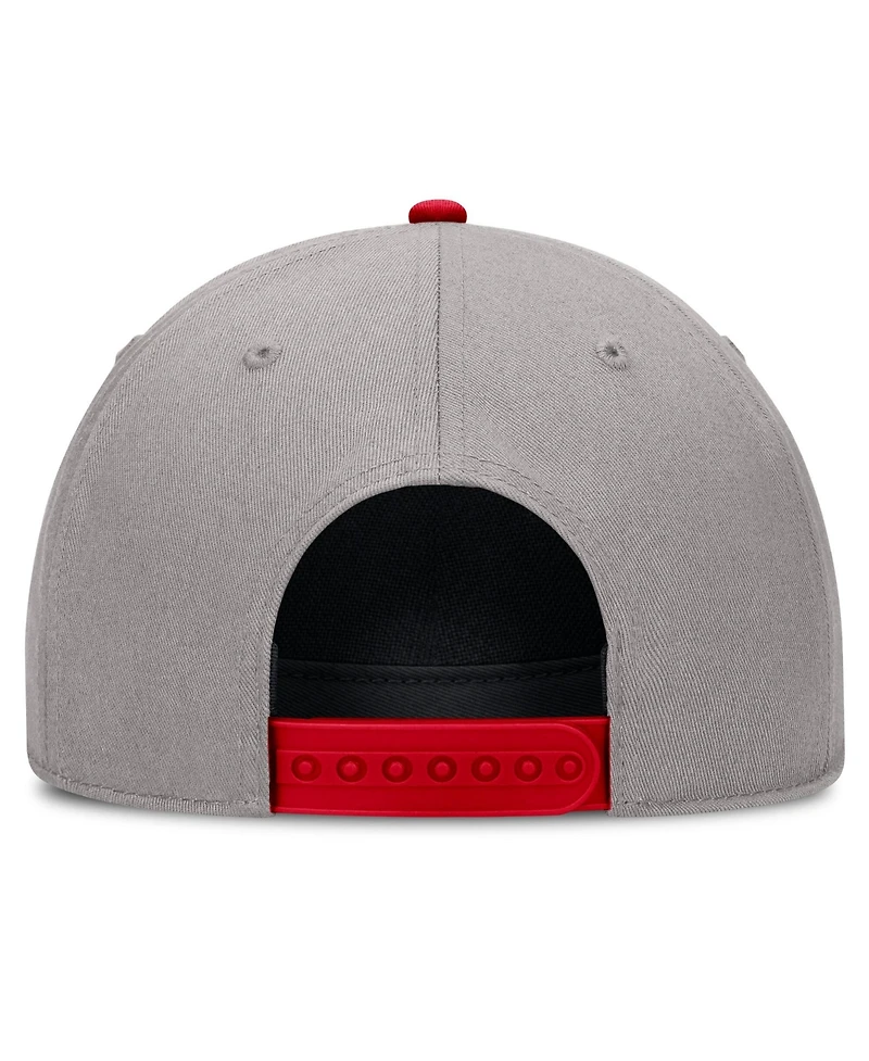Nike Men's and Women's Gray Ohio State Buckeyes Primetime Rise Rope Adjustable Hat