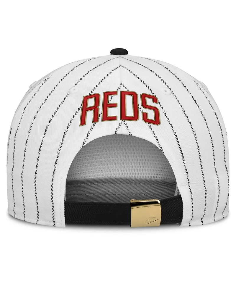 Nike Men's White/Black Cincinnati Reds Cooperstown Collection Pro Adjustable Hat