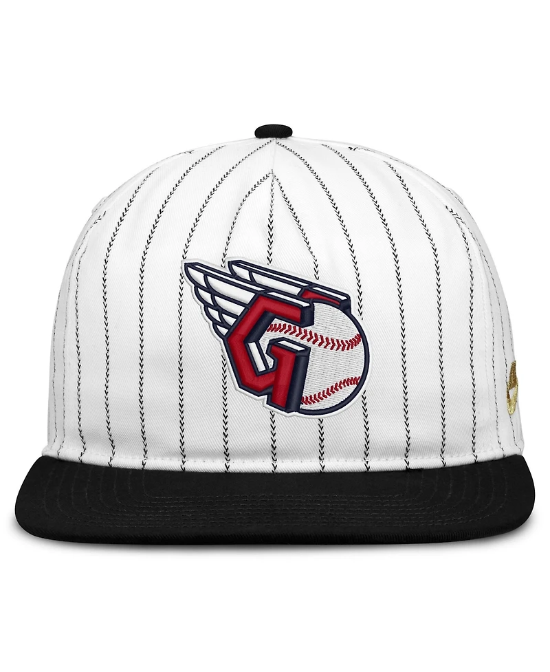 Nike Men's White/Black Cleveland Guardians Cooperstown Collection Pro Adjustable Hat