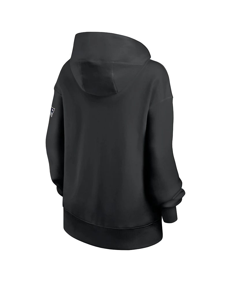 Nike Women's Black New England Patriots Oversized Legacy Phoenix Hoodie