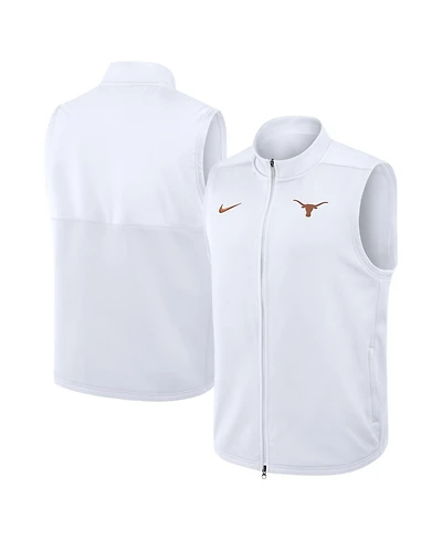 Nike Men's White Texas Longhorns Primetime Victory Therma-fit Full-Zip Vest