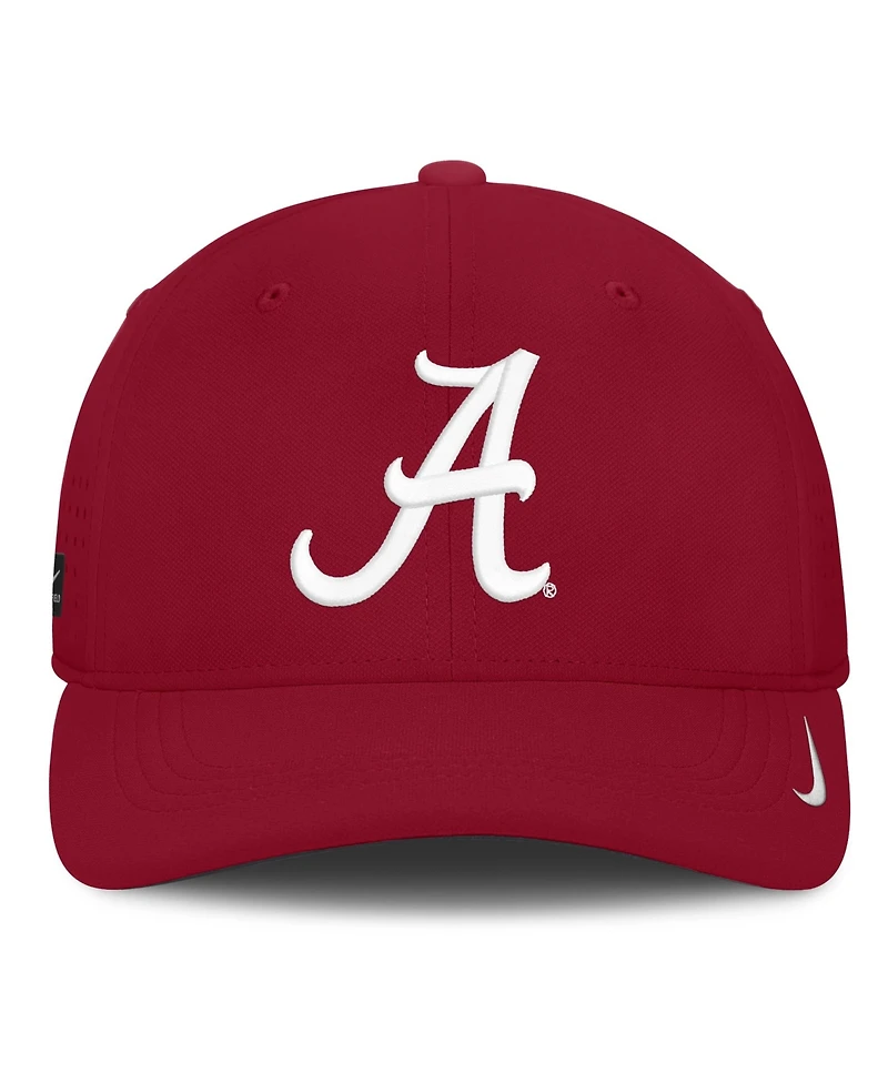 Nike Men's Crimson Alabama Crimson Tide 2026 Sideline Practice Aero Bill Swoosh Flex Dri-fit Hat