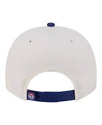New Era Men's Cream/Royal Texas Rangers Classic A-Frame 9FIFTY Snapback Hat