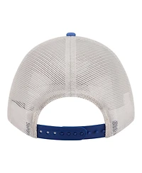 New Era Men's Light Beige/Royal Chicago Cubs Frayed M-Crown A-Frame 9FORTY Trucker Adjustable Hat